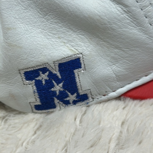 Vintage Logo Athletic Atlanta Falcons LEATHER hat buckle back, 90's, White /red - Picture 5 of 9